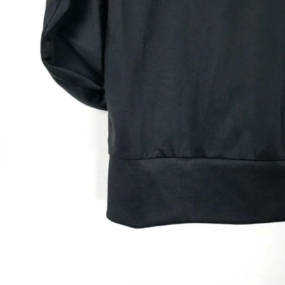 PUMA Women's Black & White Fitted Euro Zip Up Track Jacket Size: Medium - Picture 6 of 7